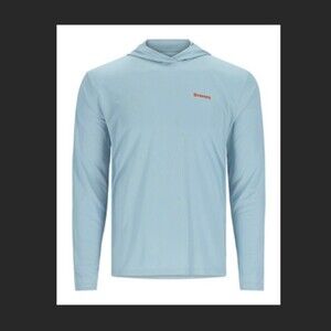 Simms Tech Hoody Light Blue Artist Series Simms Wave Long-Sleeve Fishing Shirt M